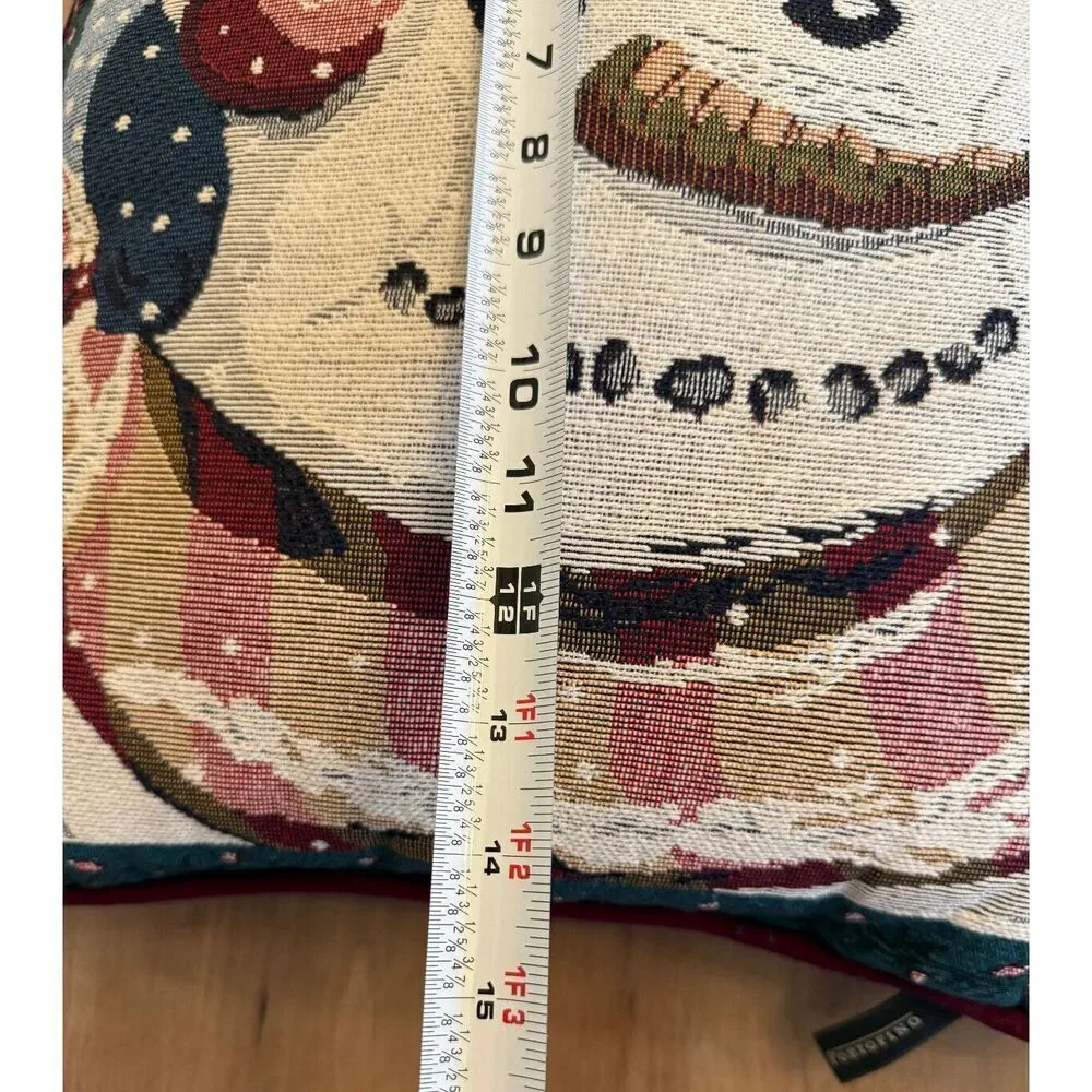 Portofino‎ Tapestry Throw Accent Pillow Snowman Christmas  15